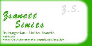 zsanett simits business card